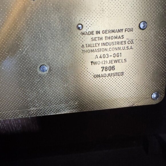 Vintage 1978 Jerome C. Ore Seth Thomas  Clock  Brass Movement & Roman Numerals - Picture 3 of 10